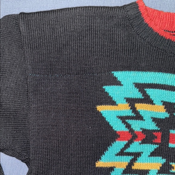 Pioneer Wear Womens Aztec Pattern Design Knit Sweater Vintage 80s EUC M - Picture 9 of 9